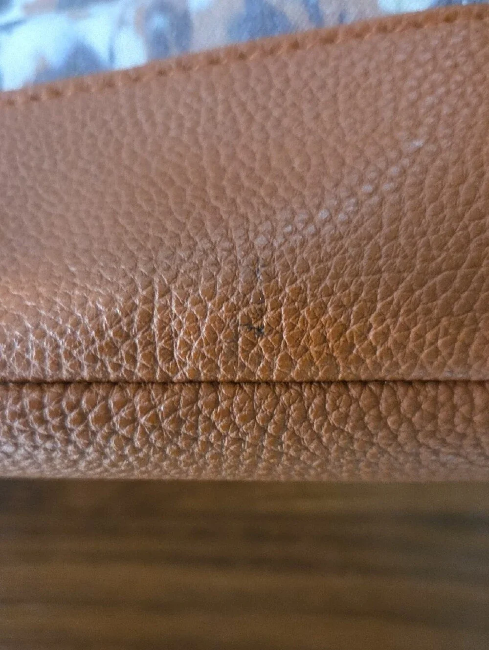 Lucky Brand Floral Cosmetic Pouch in White, Brown and Tan